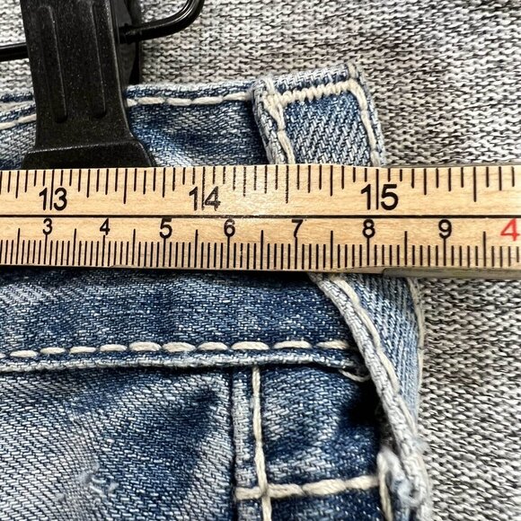 True Religion Jeans Women 27 Blue Light Wash 100% Cotton Low Rise USA Western - Picture 8 of 16